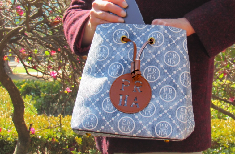 Bolso clásico azul para mujer